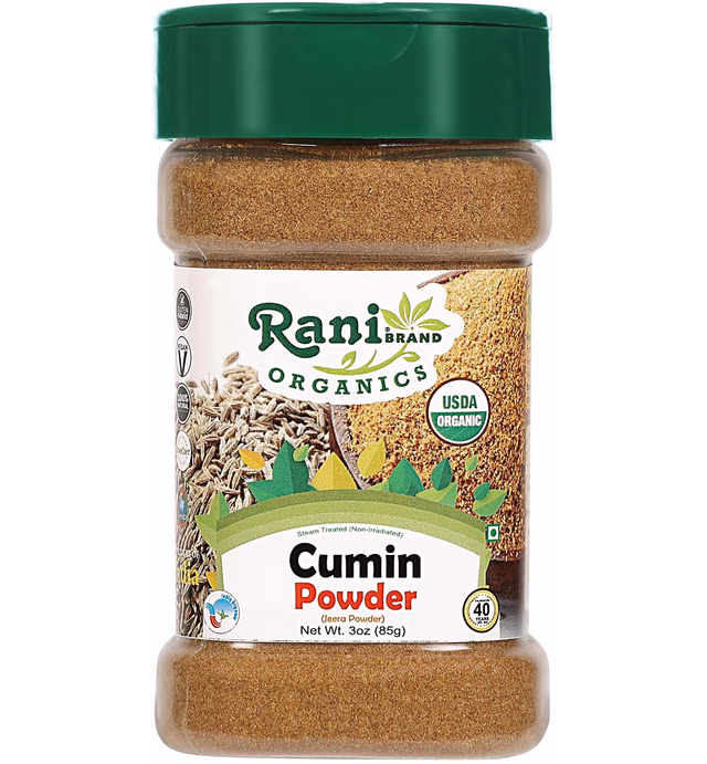 Rani Organic Cumin Powder (Jeera Powder) 3oz (85g) PET Jar ~ All Natural | Vegan | Gluten Friendly | NON-GMO | Indian Origin | USDA Certified Organic
