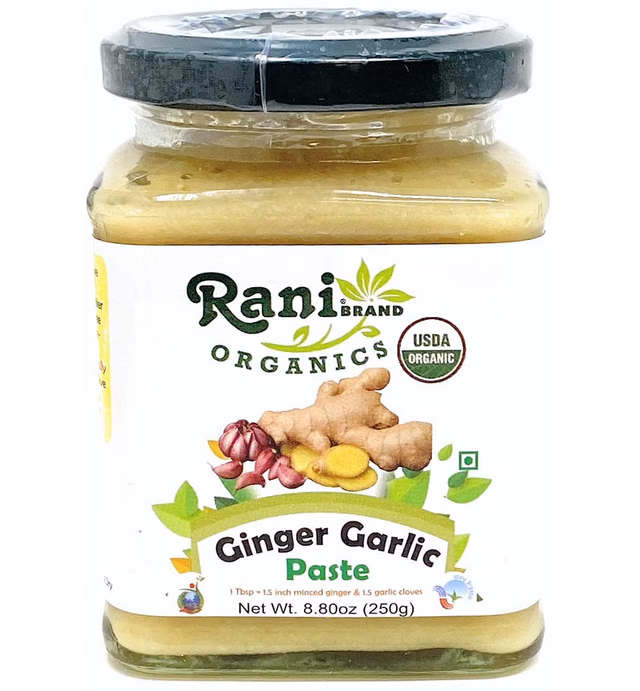 Rani Organic Ginger-Garlic Cooking Paste 8.80oz (250g) ~ Vegan | Glass Jar | Gluten Free | NON-GMO | No Colors | Indian Origin | USDA Certified Organic