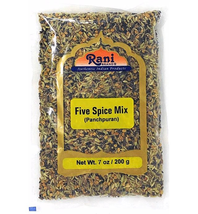 Rani Panch Puran (5 Spice) 7oz (200g) ~ All Natural | Vegan | Gluten Friendly | NON-GMO | Indian Origin (Equal Blend of Fenugreek, Mustard, Kalonji/Nigella, Fennel and Cumin)