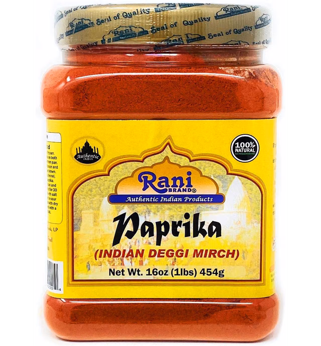 Rani Paprika (Deggi Mirch) Spice Powder, Ground 16oz (1lb) 454g PET Jar ~ All Natural, Salt-Free | Vegan | No Colors | Gluten Friendly | NON-GMO | Indian Origin