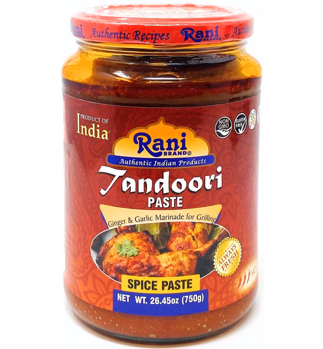 Rani Tandoori Paste (No Colors) 26.5oz (750g) Glass Jar ~ For Tandoori Chicken, Chicken Tikka, Paneer Tikka | All Natural | NON-GMO | Vegan | Gluten Free | Indian Origin, Cooking Spice Paste