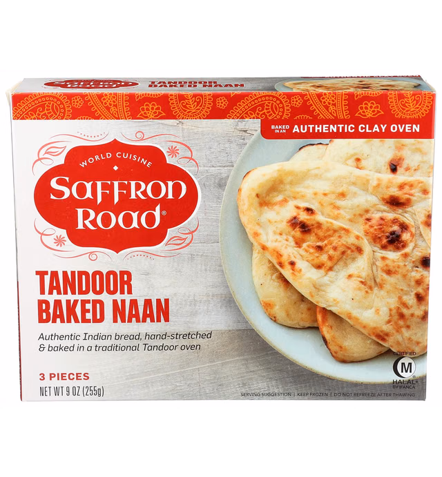SAFFRON ROAD Tandoor Baked Naan, 9 OZ