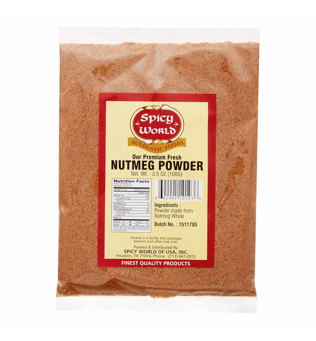 Spicy World Nutmeg Powder 3.5 Ounce