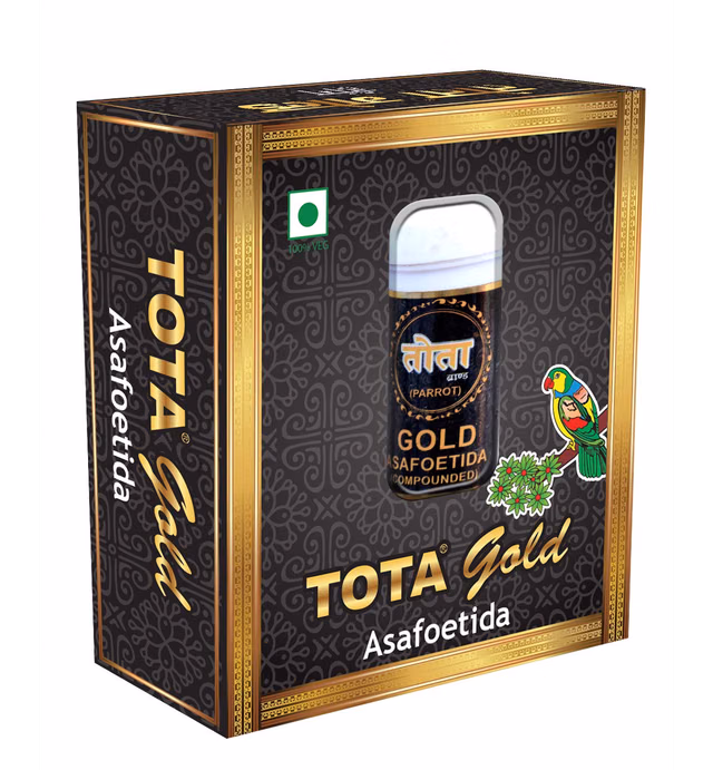 Tota Gold 100% Pure Asafoetida Granules | Natural and Vegan Gluten Free Indian Spice -7gm Hing Asafetida spice | Best Heeng for Garlic and Onion Substitute