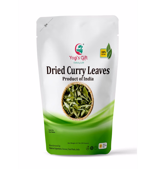 Dried Curry Leaves 0.7 Oz (900+ Leaves) | Aromatic Flavor of Whole Curry Leaves | Kari Patta | Tray Dried Fresh Cury Leaves | Whole Herb to Flavor all Food | Gluten Free Natural Herbs