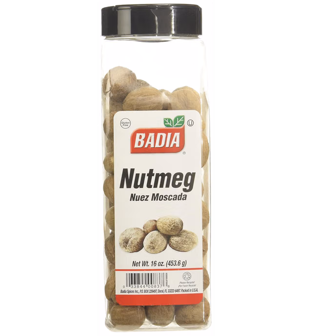 Badia Nutmeg Whole, 16 Ounce