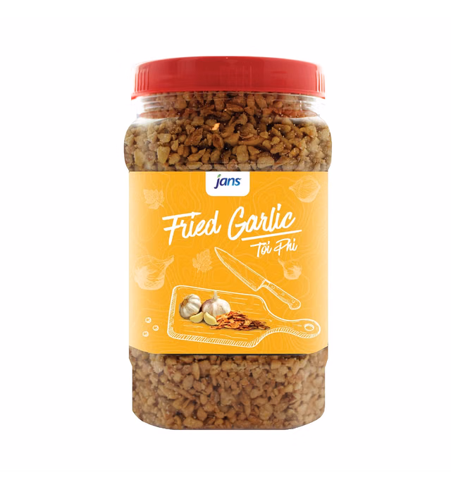 Jans Crispy Fried Garlic | Garnishing, Seasoning, Topping | Large 8 oz