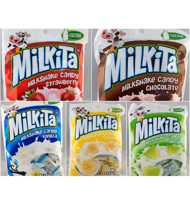 Milkita 5 Flavor Variety Pack - Vanilla Milk, Banana, Strawberry, Chocolate, Melon