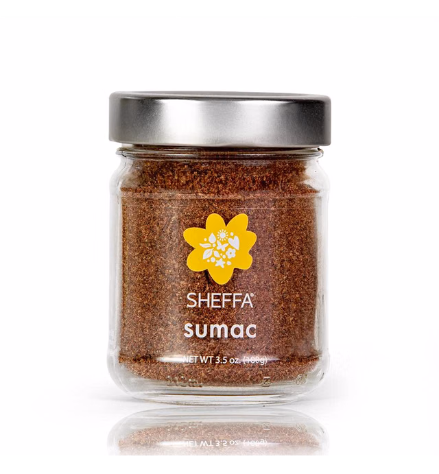 SHEFFA Ground Sumac Spice Powder Seasoning Blend (3.5oz Glass Jar) NO SALT, Gluten Free, No Additives - Mediterranean Middle Eastern - Red Dried Berries Mix for hummus turkish turkey breast or zaatar