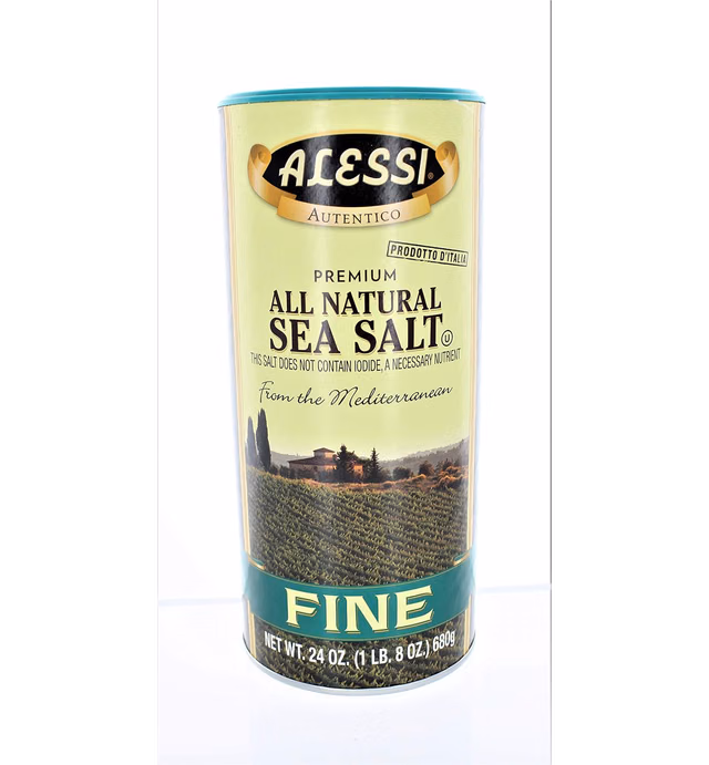ALESSI - Fine Mediterranean Sea Salt, (2)-24 OZ Pkgs