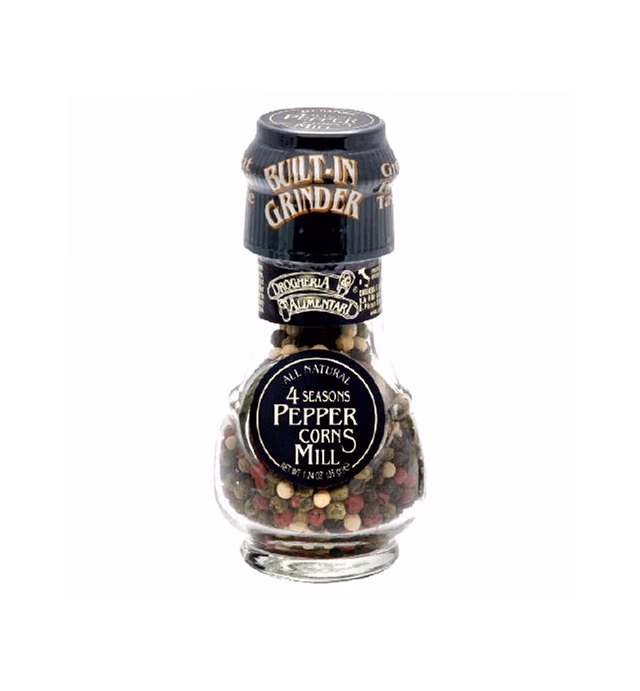 Drogheria & Alimentari All Natural Spice Grinder Four Seasons Peppercorns , 1.23 Ounce Jars (Pack of 3)