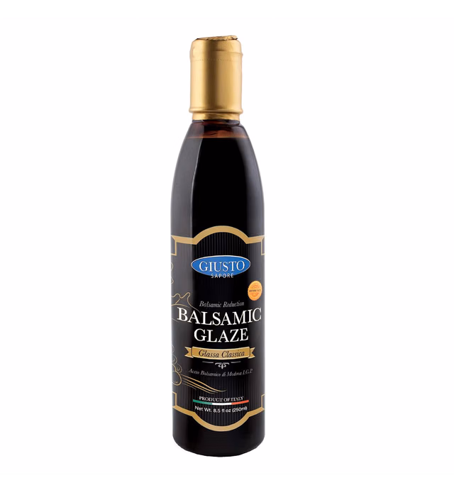 Giusto Sapore True Original Balsamic Glaze 95% With Balsamic Reduction All Natural - Imported from Italy and Family Owned - 8.5oz