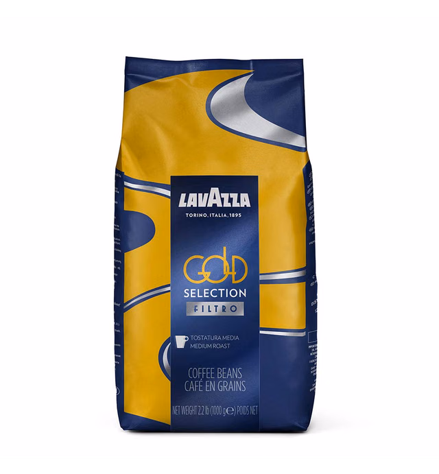Lavazza Gold Selection Filtro Whole Bean Coffee Light Roast, Authentic Italian, Blended and roasted in Italy,Vanille and Chamomille flower aromatic notes, 2.2 LB (Pack of 1)