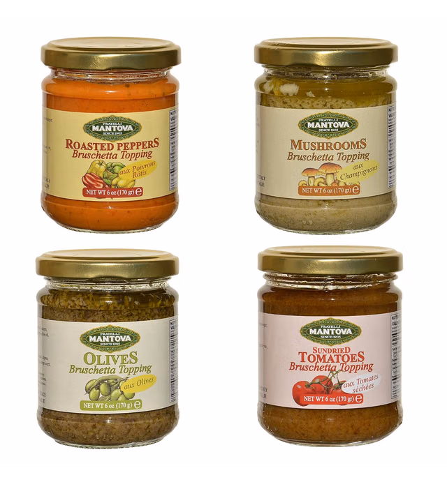 Mantova Mix Italian Bruschetta Topping, 6 Ounce (Pack of 4)