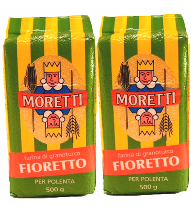 Moretti Polenta Fine | Fioretto - 500 Gram (Pack of 2)