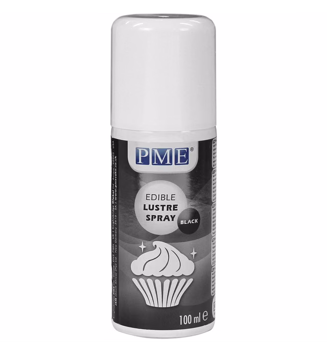 PME Edible Lustre Spray, Black, 3.3 Ounce
