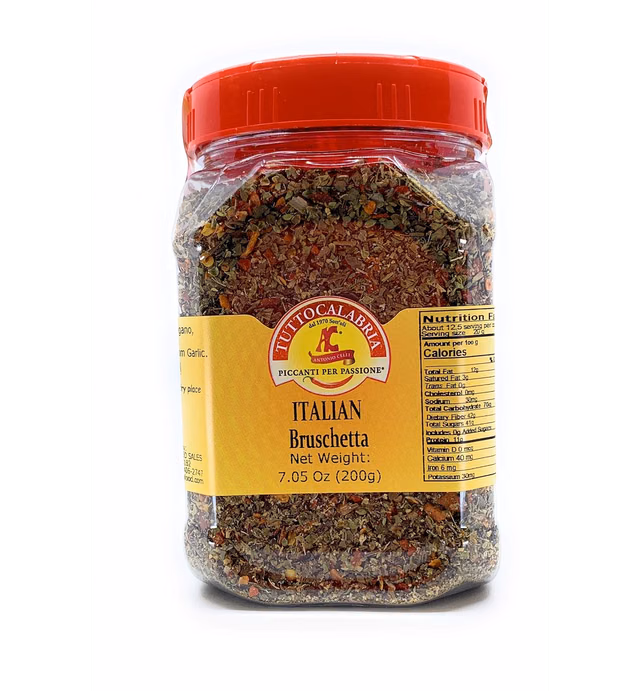 Bruschetta Seasoning Mix, A blend of Italian spices, grown in Italy, Product of Calabria, 200g, TuttoCalabria