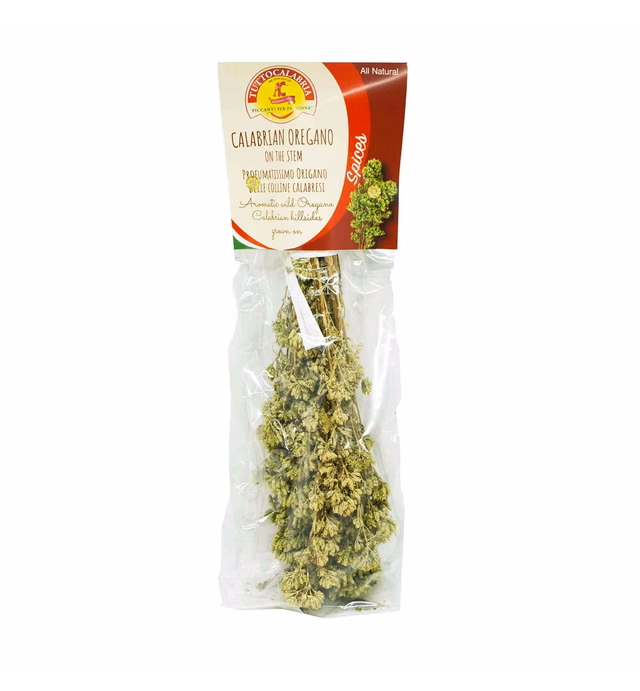 Oregano, Dried Calabrian Oregano on the Stem, Product of Italy, 40 g, All Natural, Non-GMO, Product of Italy, TuttoCalabria