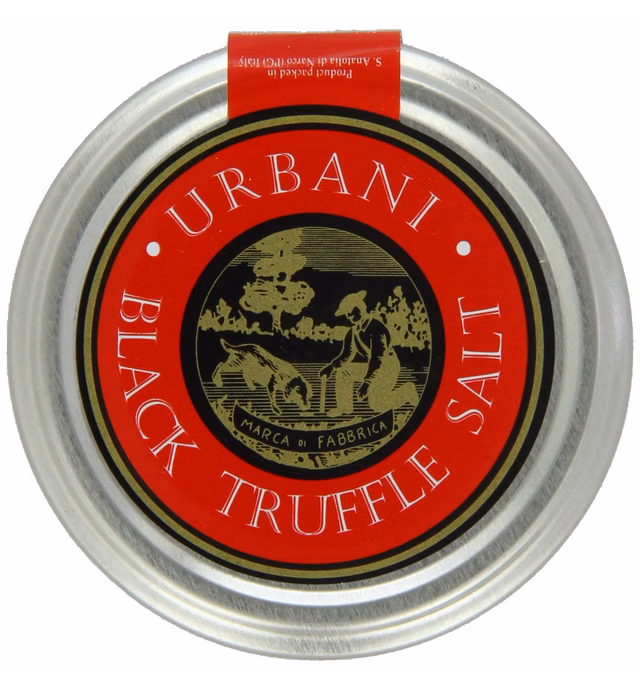 Italian Black Truffle Salt With Real Truffle Flakes - 3.5 Ounce - By Urbani Truffles. Made In Italy With The Finest Salt For A Strong Taste And Smell. Perfect To Boost Flavor To Any Kind Of Food