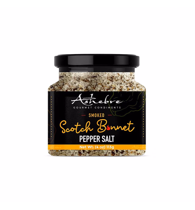 Ashebre Scotch Bonnet Pepper Salt, Gluten-Free, Delicious on Meat, Seafood, Chicken and Vegetables - Made with Jamaican Scotch Bonnet Peppers and Kosher Salt