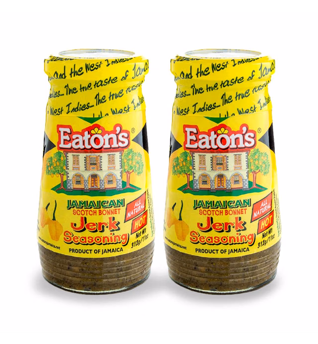 Eaton's Authentic Jamaican Jerk Seasoning - Easy to Use, Spicy, and Flavorful Caribbean Jerk Seasoning, BBQ Rub, Grilled Chicken Seasoning or Marinade with Jerk Cooking Recipe eBook (Scotch Bonnet)