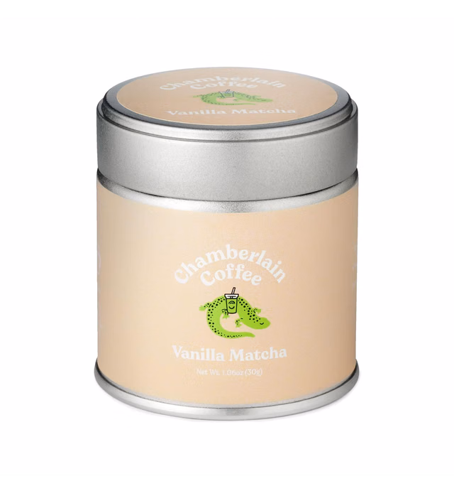 Chamberlain Coffee Matcha Japanese Green Tea Powder, Vegan, Gluten-Free 1oz tin, Vanilla
