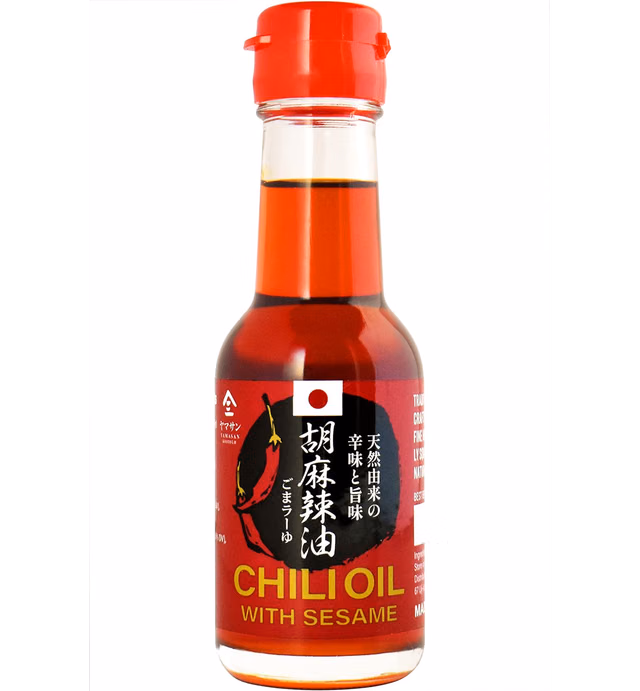 Chili Oil Traditionally Squeezed in Japan, No Additives, 160 Years History, Artisanal Sesame Layu 3.5OZ(100G), Made in Japan,Sold by Japanese company 【YAMASAN】