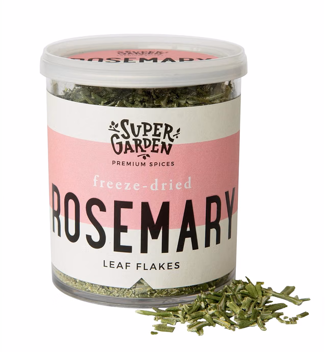Rosemary for Cooking – 100% Pure & Natural Freeze Dried Rosemary Spices for Cooking – No Artificial Additives or Preservatives – Dried Herbs, Spices & Seasonings by Super Garden (0.88 oz)