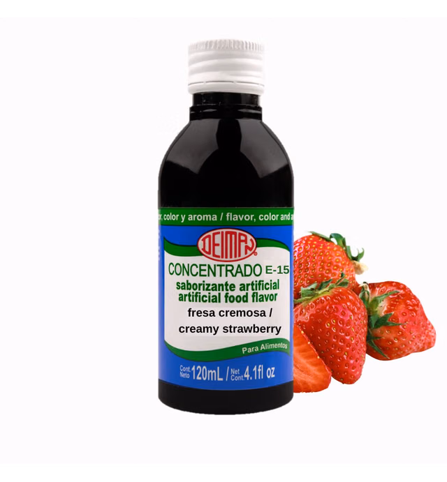 Deiman Artificial Food Flavoring Creamy Strawberry Concentrate E-15 4 fl oz