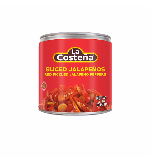 La Costeña Sliced Red Jalapeño Peppers, 7 Ounce Can (Pack of 24)
