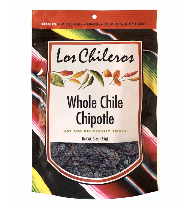 Los Chileros Whole Chile Chipotle, Dark Red, 3 Ounce