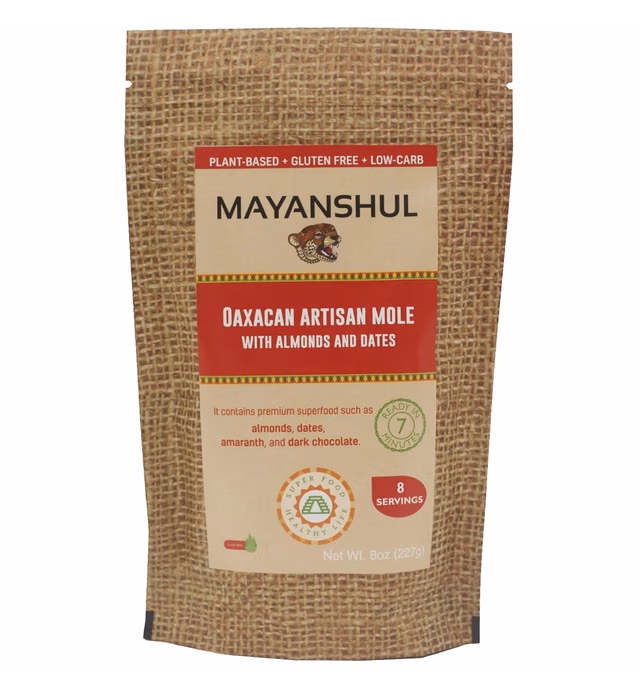 MAYANSHUL Healthy Oaxacan Red Mole Sauce Powder 8oz | Premium Superfood Ingredients | Plant Based, Gluten Free, Low Carb & Sodium, No Sugar Added, No Fat Added & Paleo-Friendly