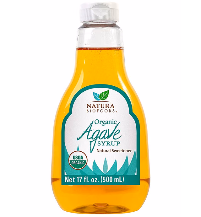 NBF Organic Blue Agave Nectar (17 Oz) Syrup Natural Low Glycemic Index Sweetener Non-GMO & Gluten Free