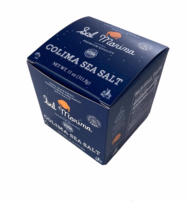 SAL MARINA Premium Colima Sea Salt from Coyutlán Lagoon, Mexico - Ideal for Cooking, Baking, Pickling, and Finishing | 100% Natural Sal Marina | Pantry-Friendly | Gluten-Free | 11OZ/311GR