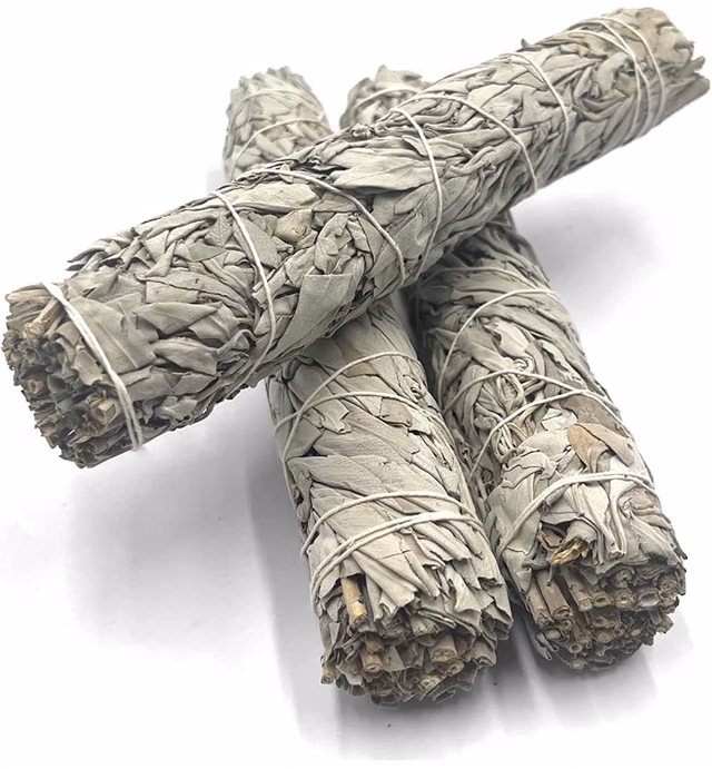 (Pack of 3)- Yerbero - Premium 9 Inches Long California White Sage. 3 Piece Bundle - Smudging Kit for Home Cleansing, Meditation. Purifying Ceremonial Ritual