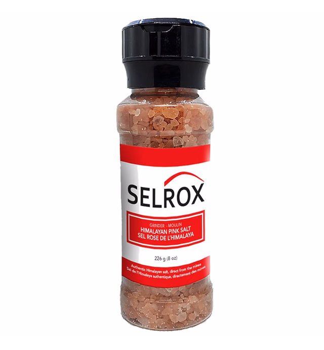 Selrox Himalayan Pink Coarse Salt - Authentic Natural Certified Gourmet Salt - Refillable Grinder 8oz (226g)