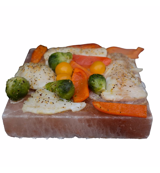 Himalayan salt block for cooking and serving size 10" x 8" x 1.5"