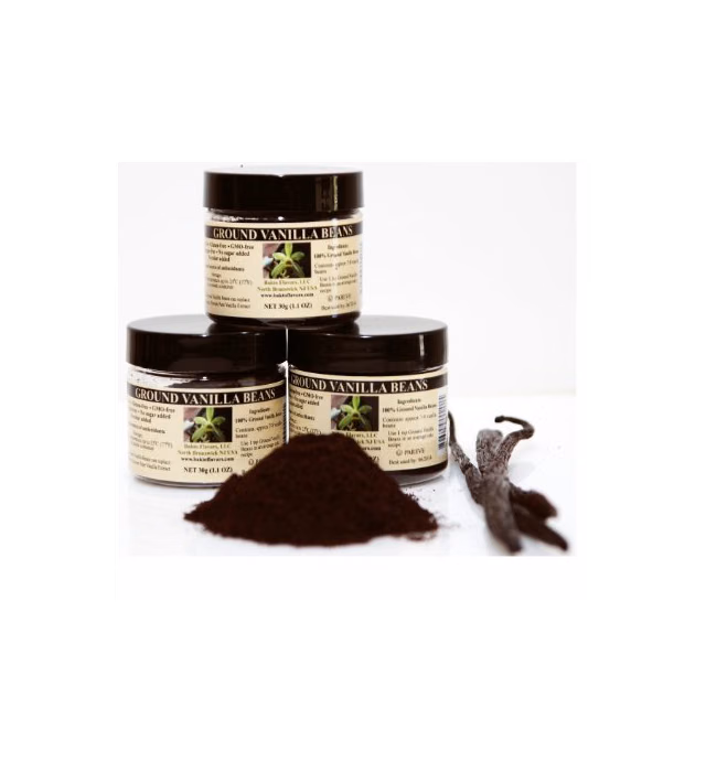 Bakto Flavors Ground Vanilla Beans from Papua New Guinea , Pack of 3-1.1 OZ