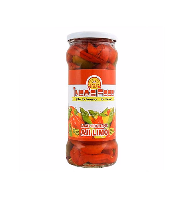 Inca's Food Aji Limo/Mixed Hot Pepper- Enteros en Salmuera/Whole in Brine 20oz - Product of Peru