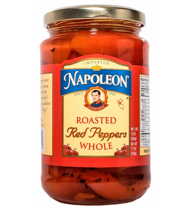 Napoleon Whole Roasted Red Peppers, 12 Ounce (Pack of 12)