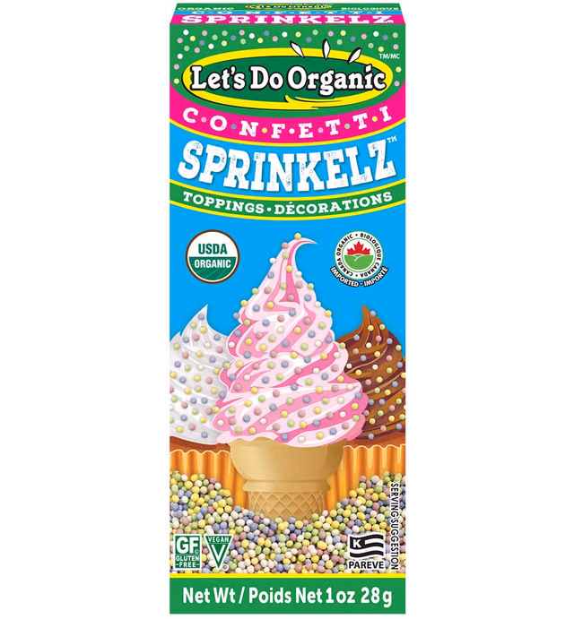 Let's Do...Organic Sprinkelz Organic Confetti, Gluten Free, 1 ounce Box (Pack of 12)
