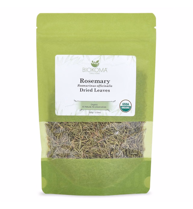 Pure and Organic Biokoma Rosemary Dried Leaves 100g (3.55oz) In Resealable Moisture Proof Pouch