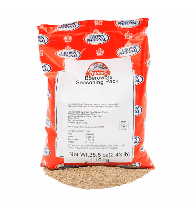 Ouma's Boerewors Seasoning Pack 2.43 lbs (1.1kg) (packaging may vary)
