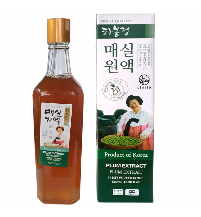 LENITH Premium Ha Bong Jeong Maesil Plum Extract with Antioxidants made with 100% Plums 매실청 (500ml (16.90 fl oz))