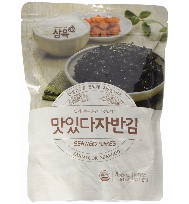 Sahmyook Seasoned Laver Snack (Seaweed Rice Seasoning w/ Sesame Seeds), 2.47 Ounce (1 Pack)