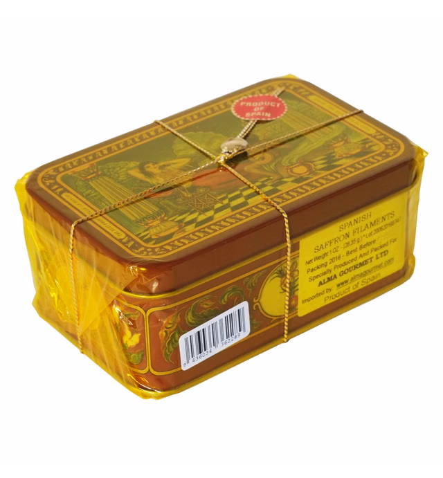 Alma Gourmet Altaj Premium Spanish Saffron Threads Spice 1 Ounce Tin