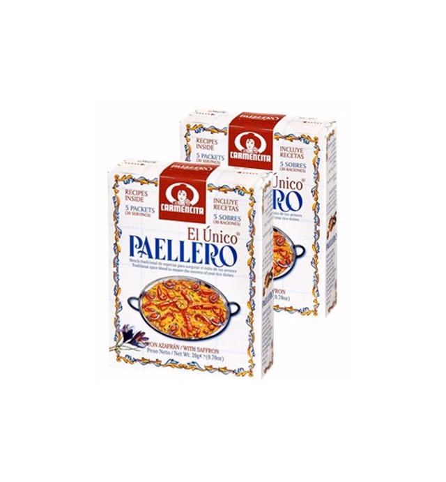 Paellero Carmencita . 2 boxes, 10 envelopes total