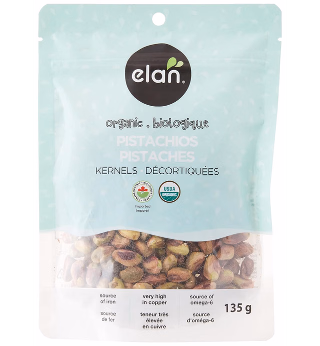Elan Organic Pistachio Kernels, Non-GMO, Vegan, Gluten-Free , 4.8 oz