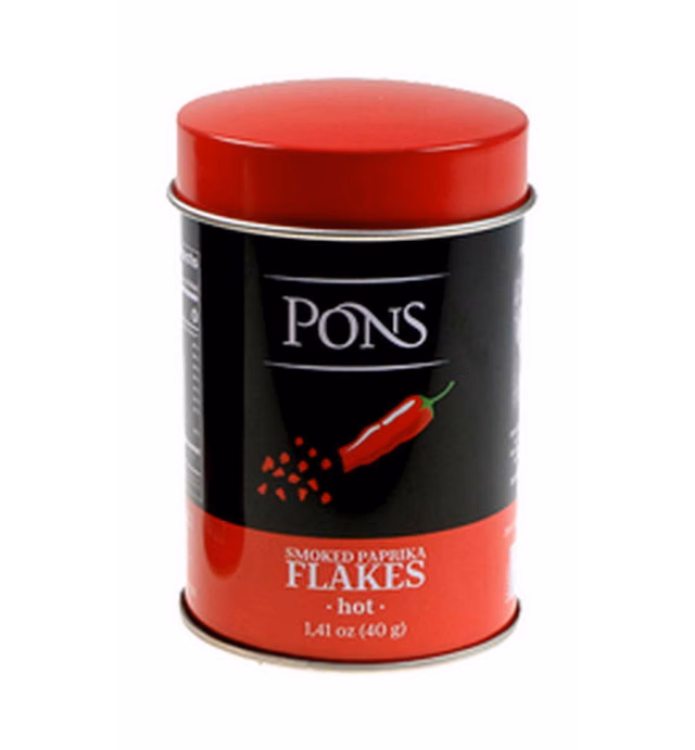 Pons. Hot Smoked Paprika Flakes. 40g (1.41oz)