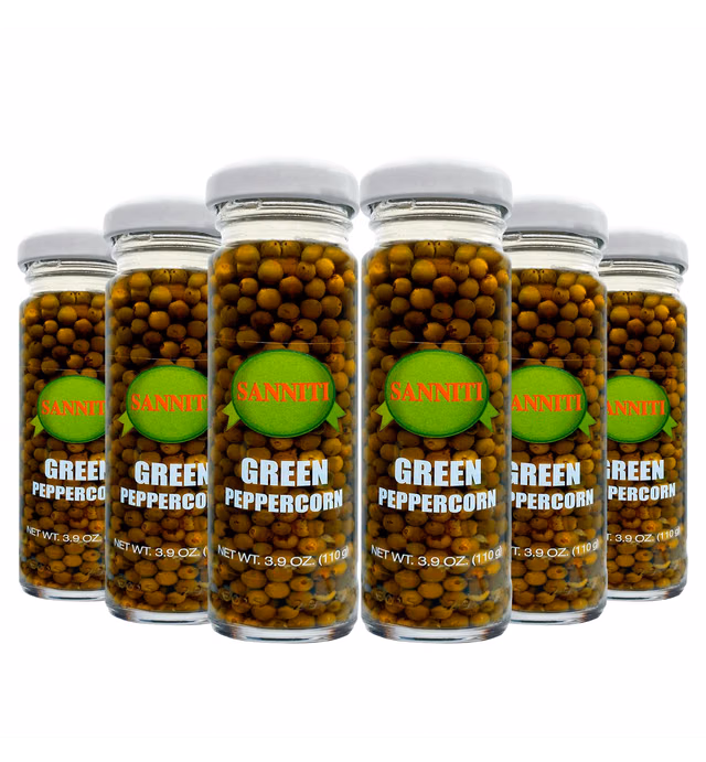 Sanniti Spanish Green Peppercorns, 3.9 Ounce (Pack of 6)